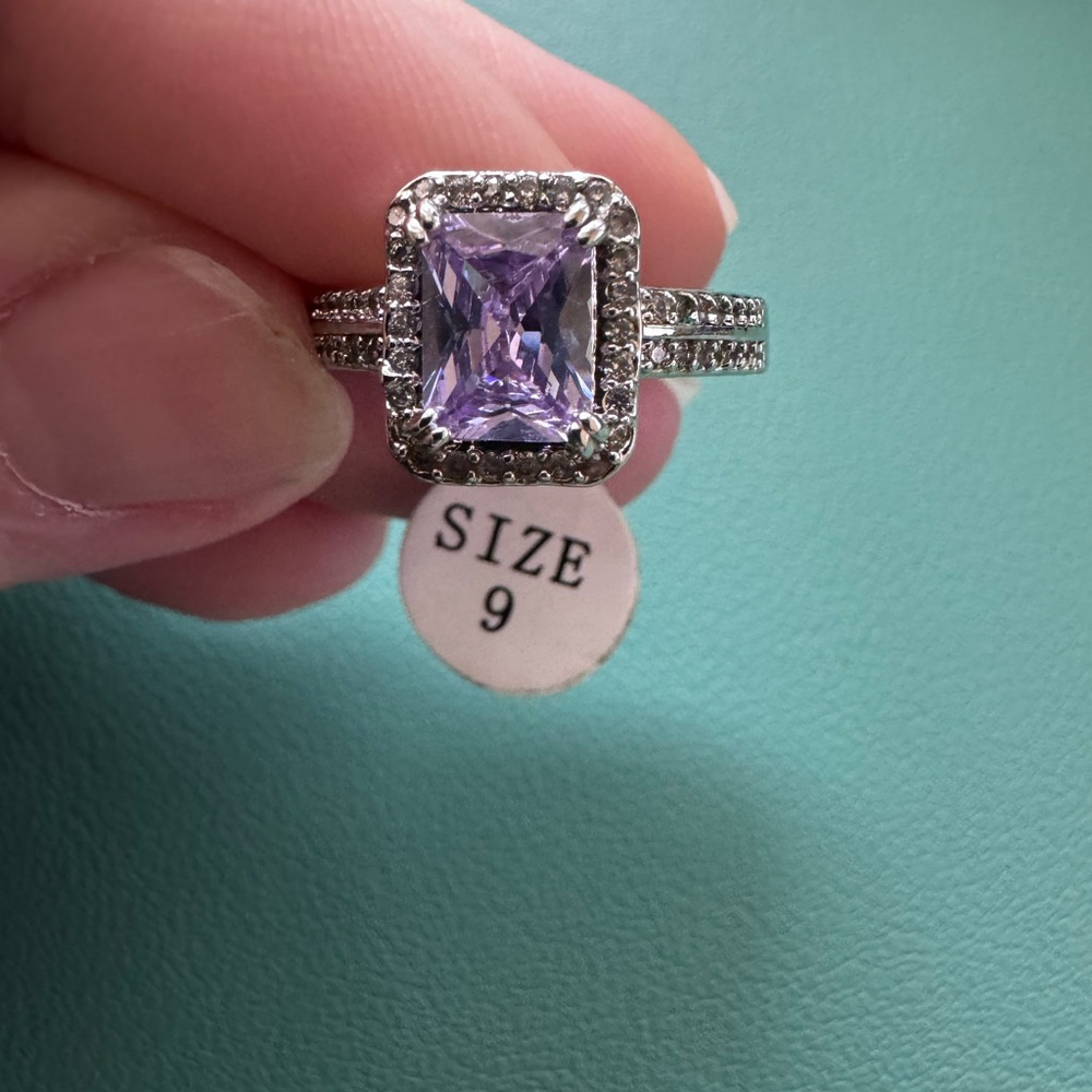 Fragrant Jewels Purple and Silver size 9 ring NWT